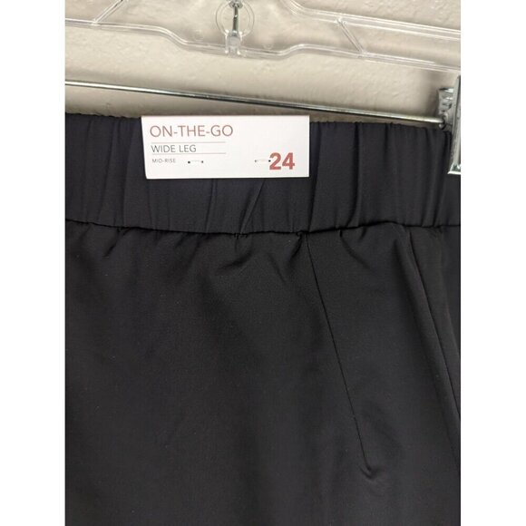 Lane Bryant Wide Leg On The Go Mid Rise Draped Trouser Pants Black Size … - Picture 6 of 12
